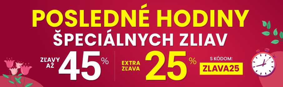 Zľavy až 45 % + naviac zľava 25 %