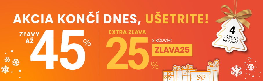 Zľavy až 45 % + naviac zľava 25 %