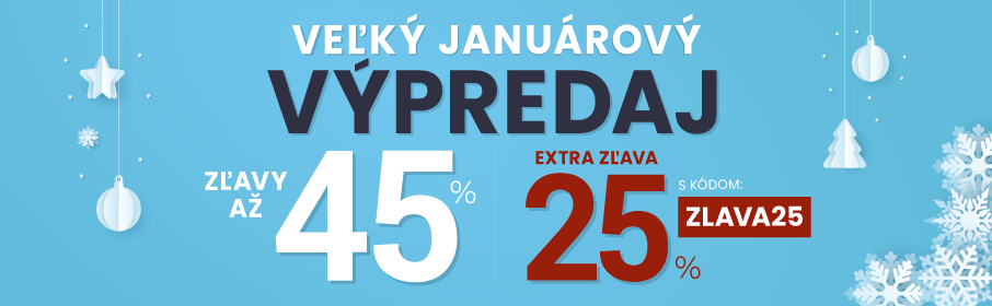 Zľavy až 45 % + naviac zľava 25 %