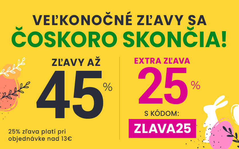 Zľavy až 45 % + naviac zľava 25 %