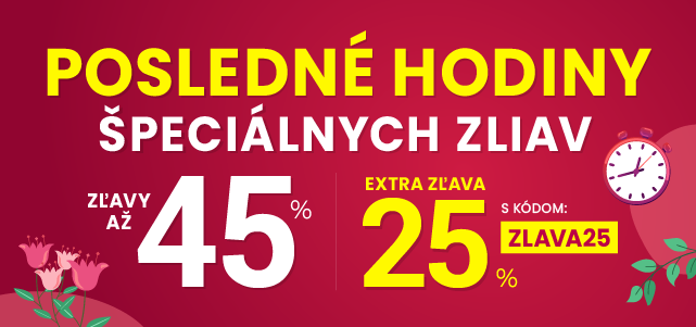 Zľavy až 45 % + naviac zľava 25 %