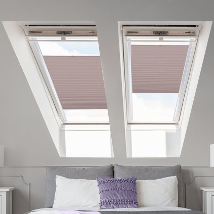 Roleta Plisé na strešné okná, s profilom Decor, Blackout, Staroružová, P 963 (Šírka 100 cm, Výška 100 cm)