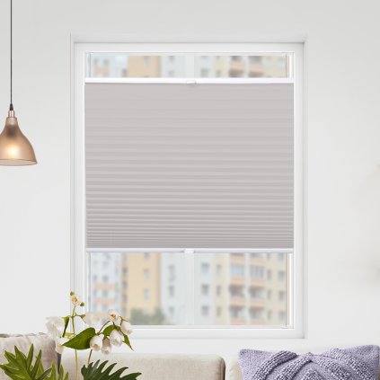 Roleta Plisé, Nepriehľadná, Sivá, P 259 (Šírka 100 cm, Výška 100 cm)