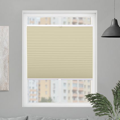 Roleta Plisé, Tieniaca, Béžová P 154 (Šírka 100 cm, Výška 100 cm)