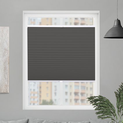 Roleta Plisé, Tieniaca, Antracit P 160 (Šírka 100 cm, Výška 100 cm)