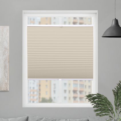 Roleta Plisé, Blackout, Slonová kosť, P 953 (Šírka 100 cm, Výška 100 cm)
