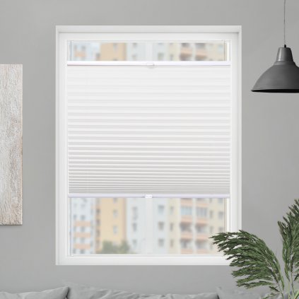 Roleta Plisé, s profilom Decor, Blackout, Biela, P 951 (Šírka 100 cm, Výška 100 cm)