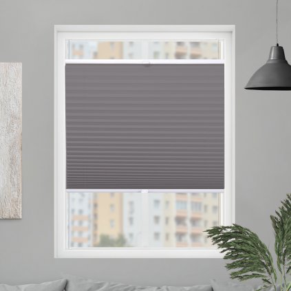 Roleta Plisé, s profilom Decor, Blackout, Sivá, P 961 (Šírka 100 cm, Výška 100 cm)