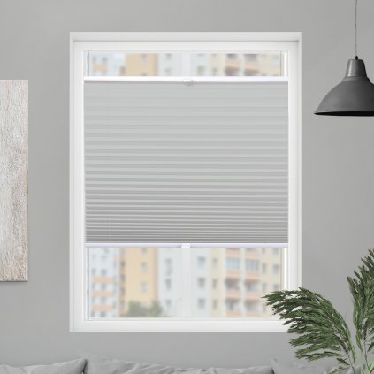 Roleta Plisé, s profilom Decor, Blackout, Sivá, P 959 (Šírka 100 cm, Výška 100 cm)