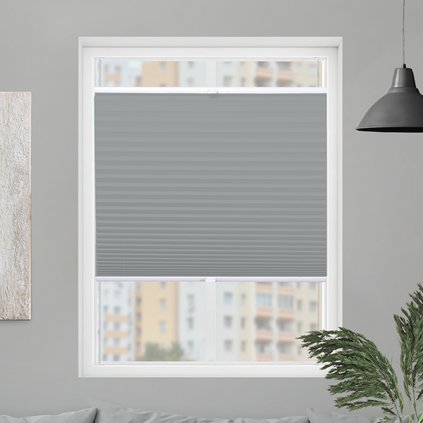 Roleta Plisé, s profilom Decor, Tieniaca, Sivá, P 159 (Šírka 100 cm, Výška 100 cm)