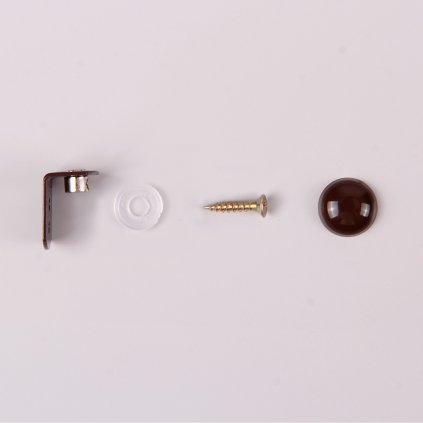 Krytka na spodný diel na vŕtanie do rámu okna, hnedá