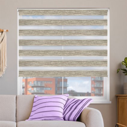 Roleta Deň a noc, v POLO kazete, STANDARD, Hnedá breza, B 022