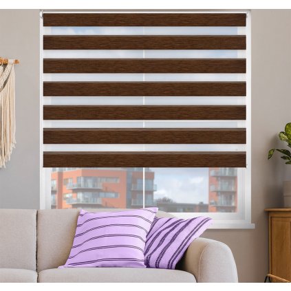 Roleta Deň a noc, v POLO kazete, STANDARD, Mahagón, A 015