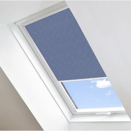 Roleta Látková na strešné okná Velux, BASIC, Svetlo modrý melír, LS 107
