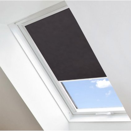 Roleta Látková na strešné okná Velux, STANDARD, Čierno-šedá, LA 642