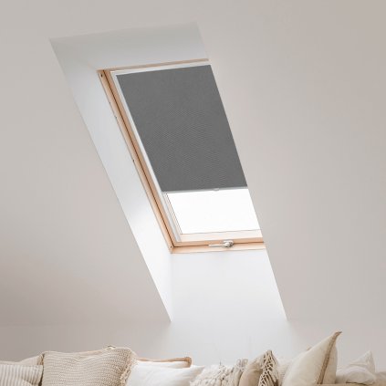 Roleta Látková na strešné okná Velux, STANDARD, Temná oceľ, LM 061