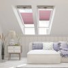 Roleta Plisé na strešné okná, s profilom Decor, Nepriehľadná, Ružová, P 10792P
