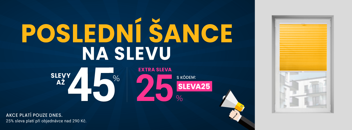 Slevy až 45 % + navíc 25 %