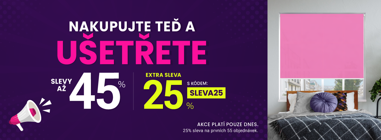 Slevy až 45 % + navíc 25 %