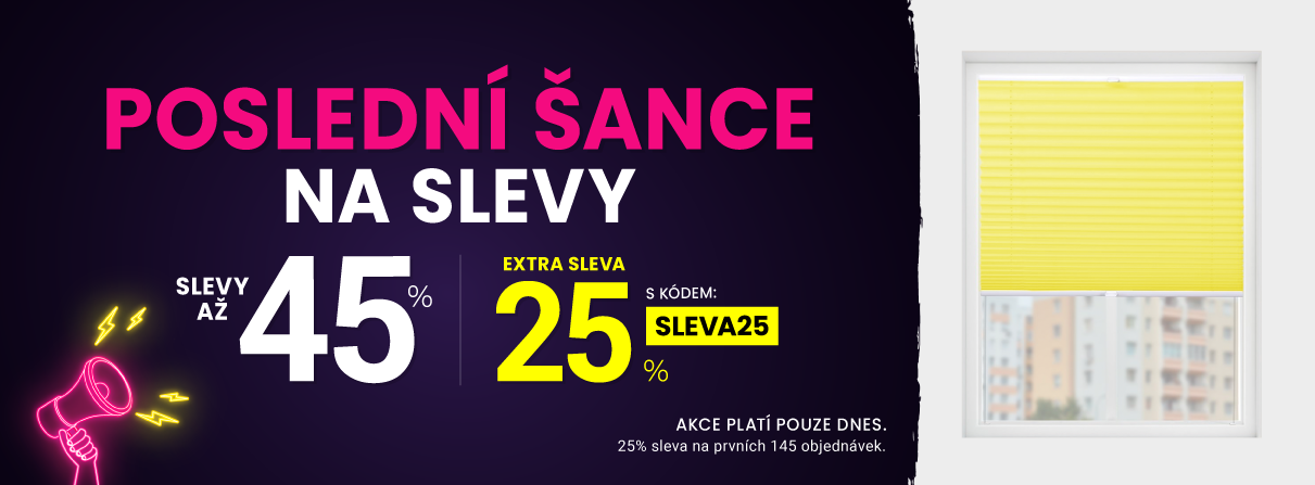 Slevy až 45 % + navíc 25 %
