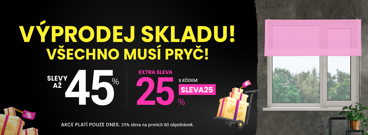 Slevy až 45 % + navíc 25 %