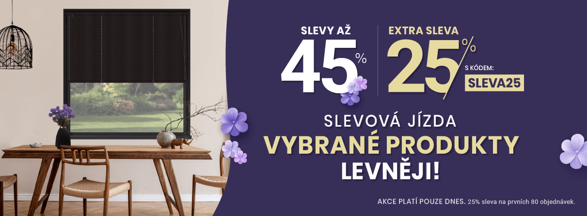 Slevy až 45 % + navíc 25 %