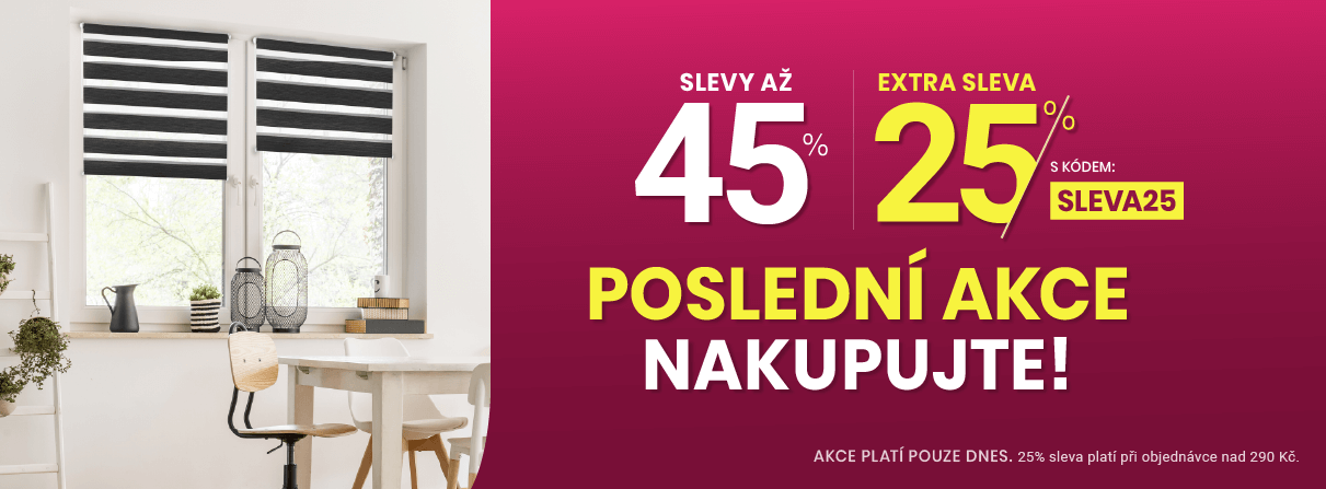 Slevy až 45 % + navíc 25 %
