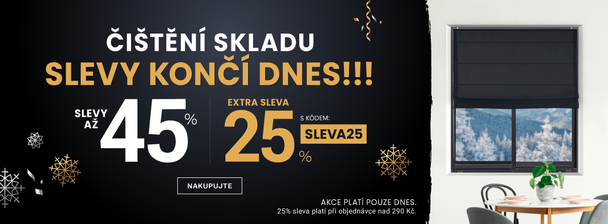 Slevy až 45 % + navíc 25 %