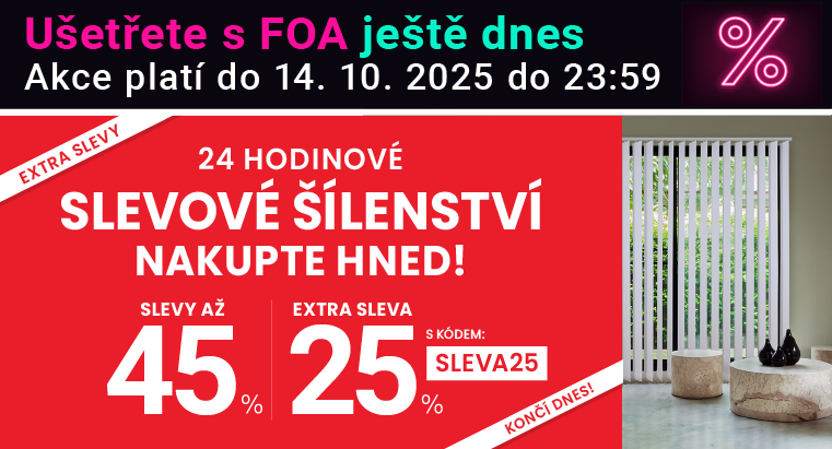 Slevy až 45 % + navíc 25 %