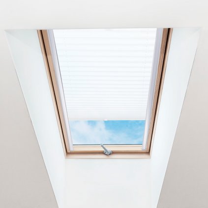 Roleta Plisé na střešní okna, s profilem Classic, Průsvitná, Bílá, P 001 detail
