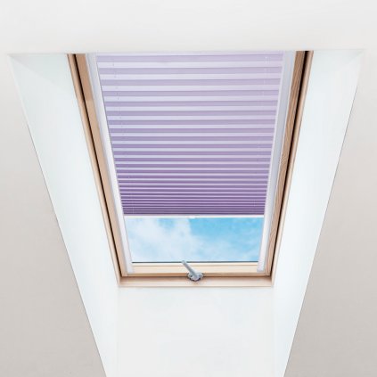 Roleta Plisé na střešní okna, s profilem Classic, Průsvitná, Světle fialová, P 015 detail