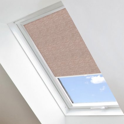Roleta Látková na střešní okna Velux, BASIC, Světle hnědý melír, LS 103 detail