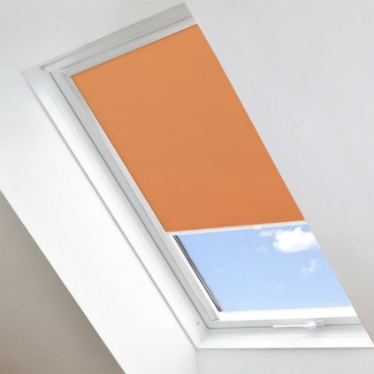 Roleta Látková na střešní okna Velux, STANDARD, Tmavě oranžová, LA 618 detail
