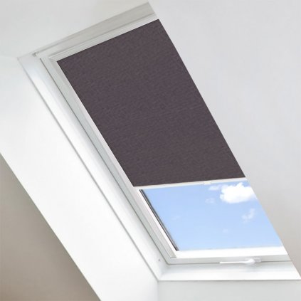 Roleta Látková na střešní okna Velux, BASIC, Tmavě hnědý melír, LS 108 detail