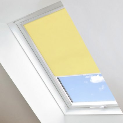 Roleta Látková na střešní okna Velux, BASIC, Světle žlutá, LT 112 detail