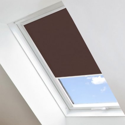 Roleta Látková na střešní okna Velux, BASIC, Čokoládová, LT 120 detail
