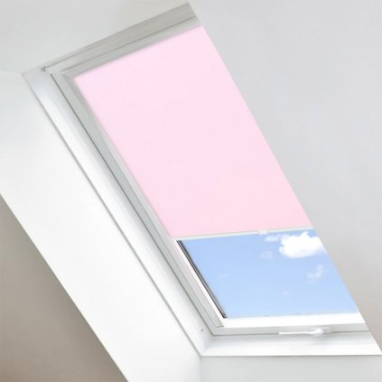 Roleta Látková na střešní okna Fakro, STANDARD, Světle růžová, LM 062 detail