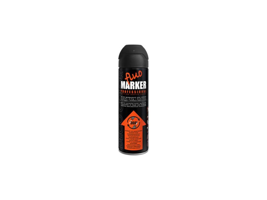 DecoColor, sprej značkovací FLUOMARKER, odstín černý, 500 ml
