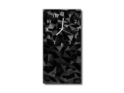 Nástěnné hodiny obrazové na skle - Design černý