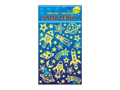 Svítící dekorace rakety 21x13cm