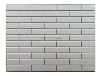 3D - PVC obkladový panel - Cihla malá bílá šedá spára