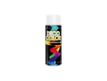 DecoColor, barva ve spreji DECO lesklá RAL 9010 bílá - 400 ml