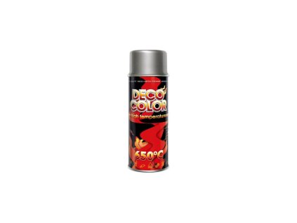 DecoColor, barva ve spreji odolná teplotě 800°C , 400 ml, hliníková matná