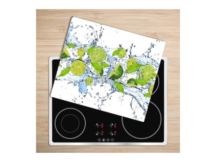 Skleněná deska - D38602855 - Limetky ve vodě 60 x 52 cm