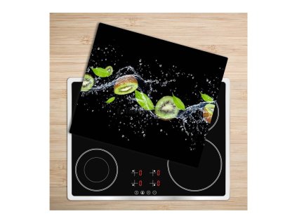 Skleněná deska - 5D51417101 - Kiwi ve vodě 60 x 52 cm