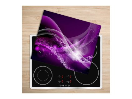 Skleněná deska - D54804289 - Fialový abstrakt 60 x 52 cm