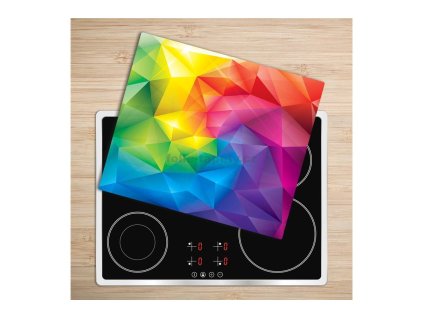 Skleněná deska - 5D62390564 - Barevný design 60 x 52 cm