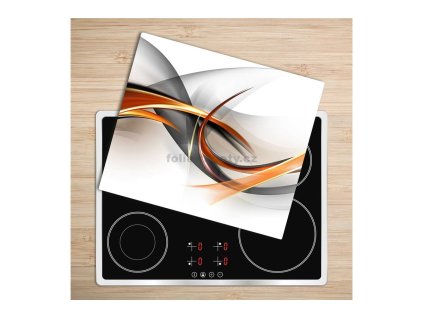 Skleněná deska - D76641180 - Abstrakt oranžový 60 x 52 cm