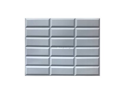 3D - PVC obkladový panel - Kachlička podélná šedá