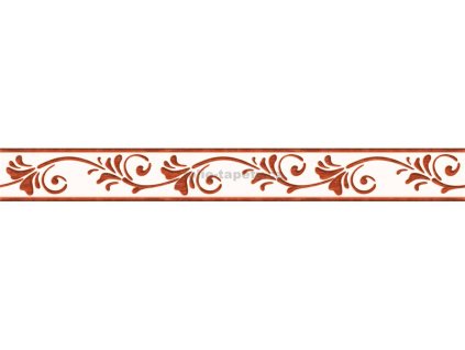 Bordura na zeď samolepicí - Kala s ornamenty červená
